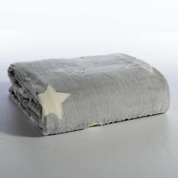Φωσφοριζέ Κουβέρτα Fleece Μονή (160x220) Nef-Nef Homeware Junior Starlight Grey