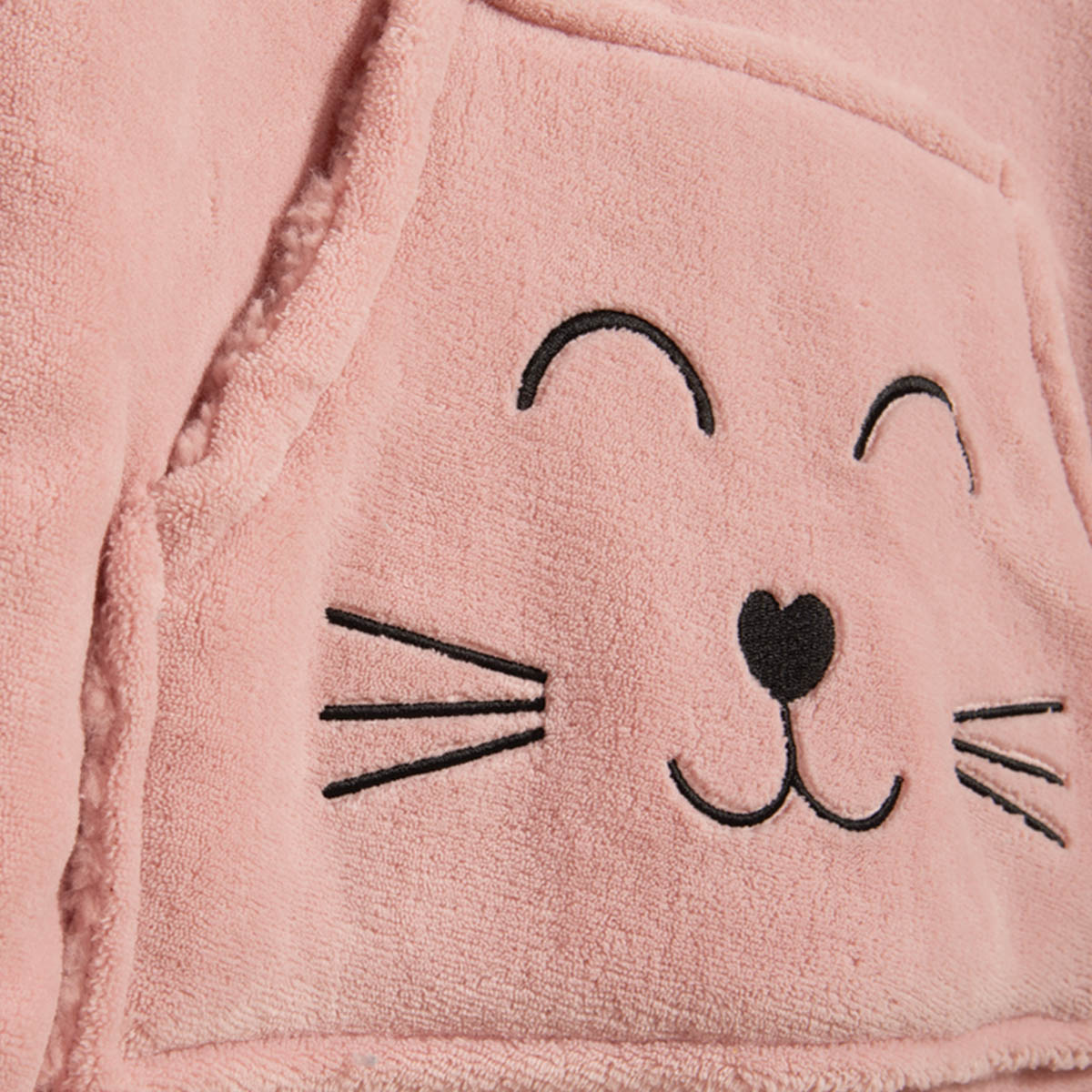 Fleece Φούτερ με Sherpa Nef-Nef Homeware Junior Smiling Cat Ένδυση Παιδική - Βρεφική Σπιτιού Παιδικές Ρόμπες Spitishop