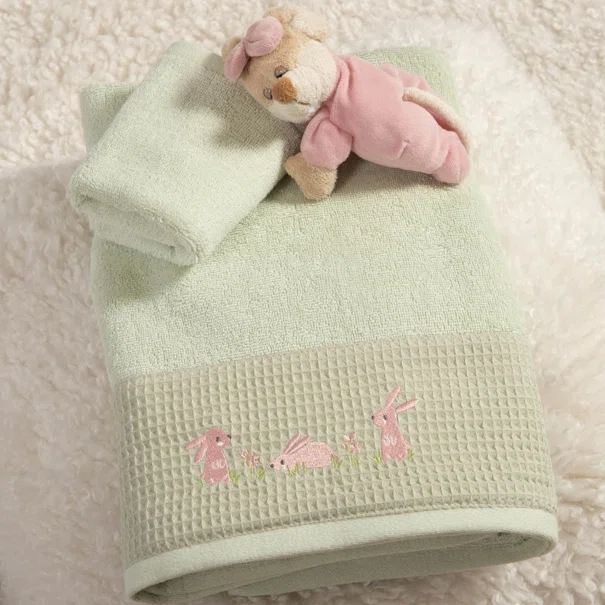 Παιδικές Πετσέτες (Σετ 2τμχ) Nef-Nef Homeware Baby Country Bunny 420gsm