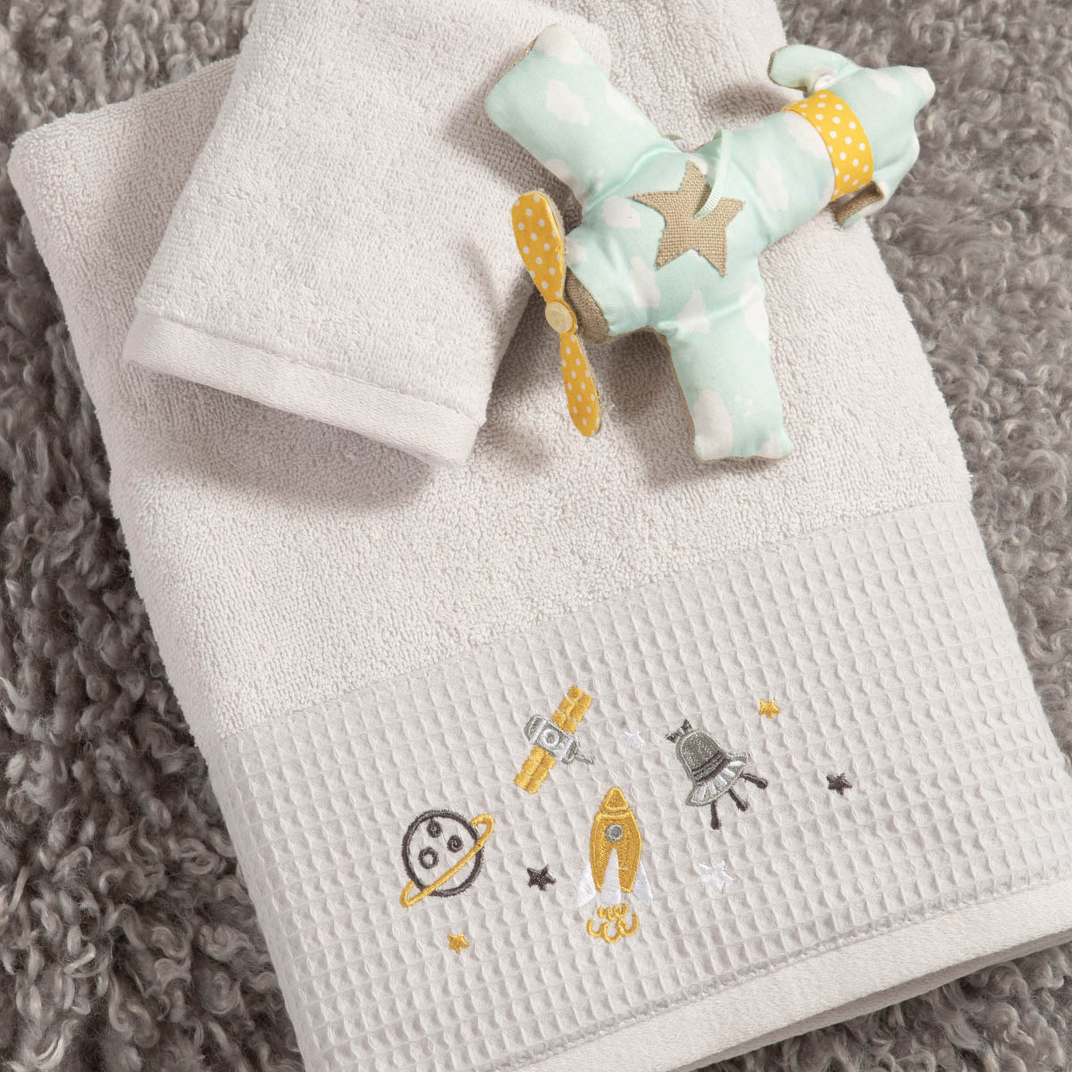 Παιδικές Πετσέτες (Σετ 2τμχ) Nef-Nef Homeware Baby My Universe 420gsm