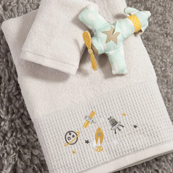 Παιδικές Πετσέτες (Σετ 2τμχ) Nef-Nef Homeware Baby My Universe 420gsm