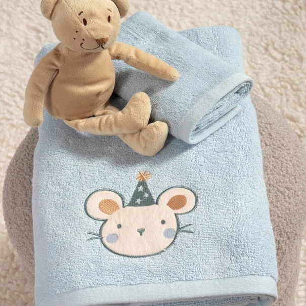 Παιδικές Πετσέτες (Σετ 2τμχ) Nef-Nef Homeware Baby Special Party Blue 420gsm