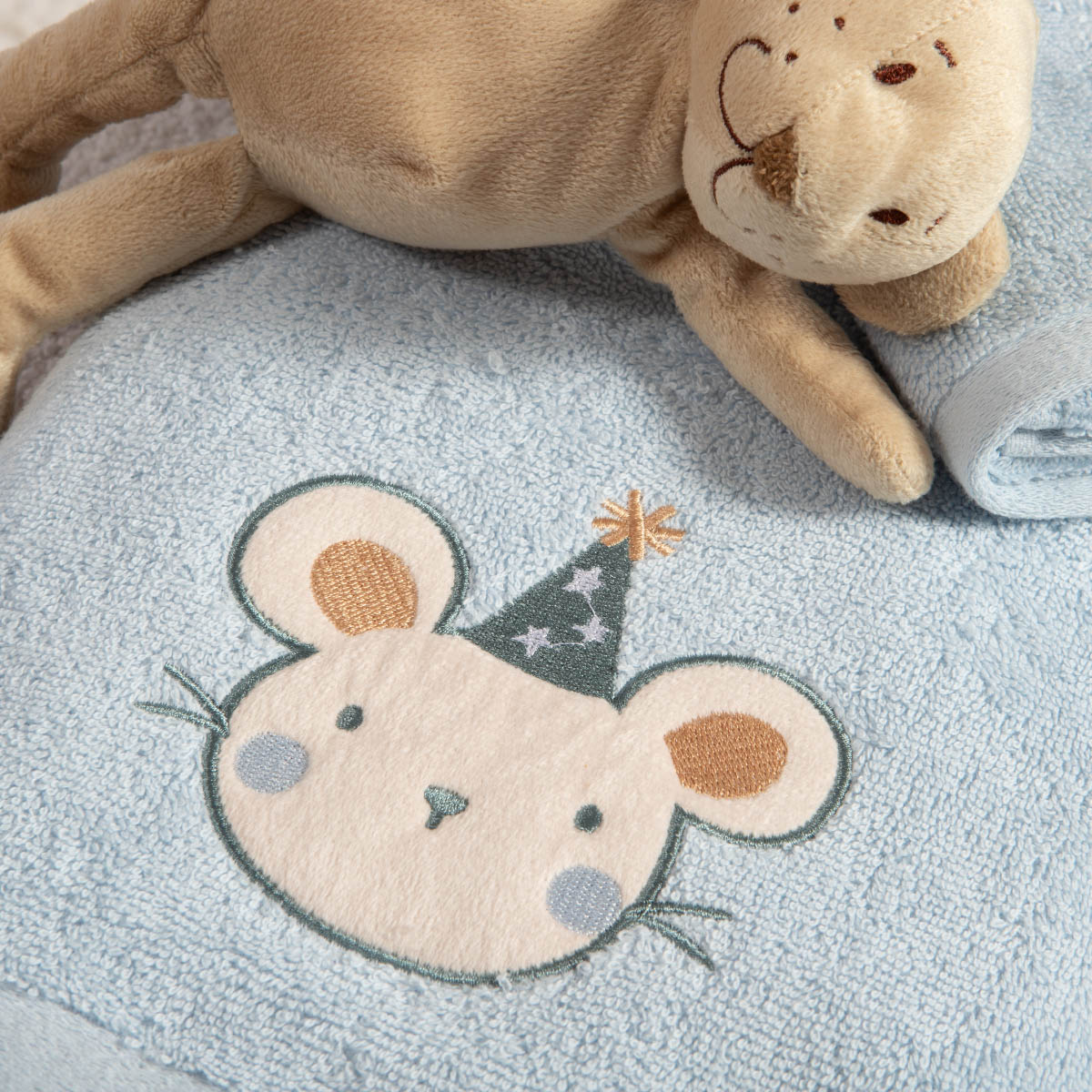 Παιδικές Πετσέτες (Σετ 2Τμχ) Nef-Nef Homeware Baby Special Party Blue 420Gsm Βρεφικά Προίκα Μωρού - Βρεφικές Spitishop