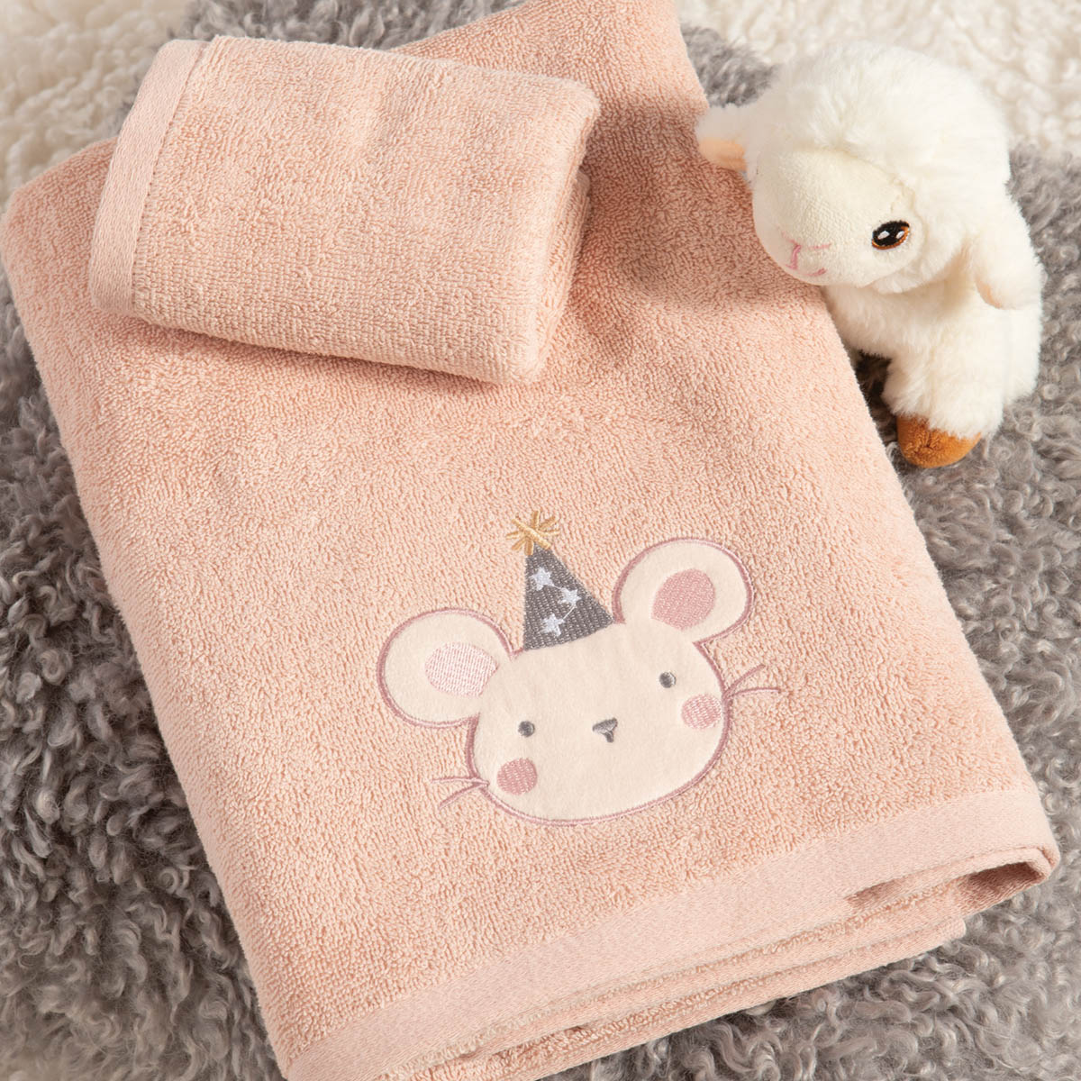 Παιδικές Πετσέτες (Σετ 2τμχ) Nef-Nef Homeware Baby Special Party Pink 420gsm