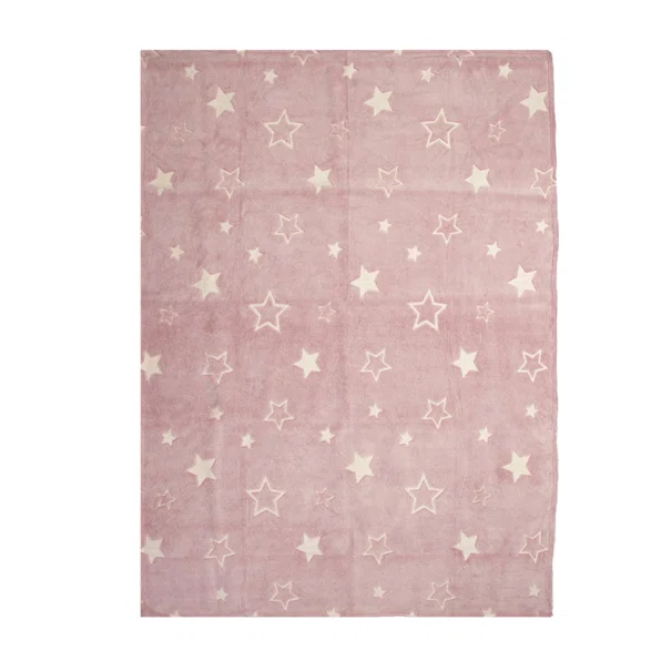 Φωσφοριζέ Κουβέρτα Fleece Κούνιας (110x150) Nef-Nef Homeware Junior Starlight Pink