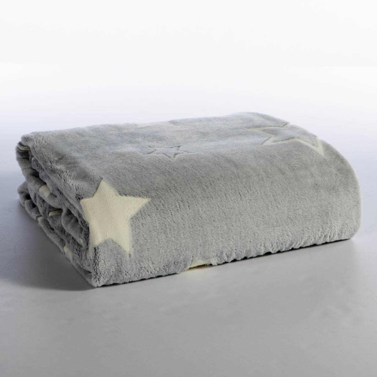 Φωσφοριζέ Κουβέρτα Fleece Κούνιας (110X150) Nef-Nef Homeware Junior Starlight Grey Βρεφικά Προίκα Μωρού Κουβέρτες Βρεφικές Spitishop
