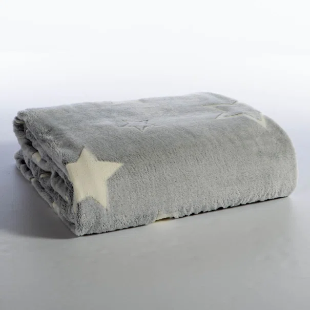 Φωσφοριζέ Κουβέρτα Fleece Κούνιας (110x150) Nef-Nef Homeware Junior Starlight Grey