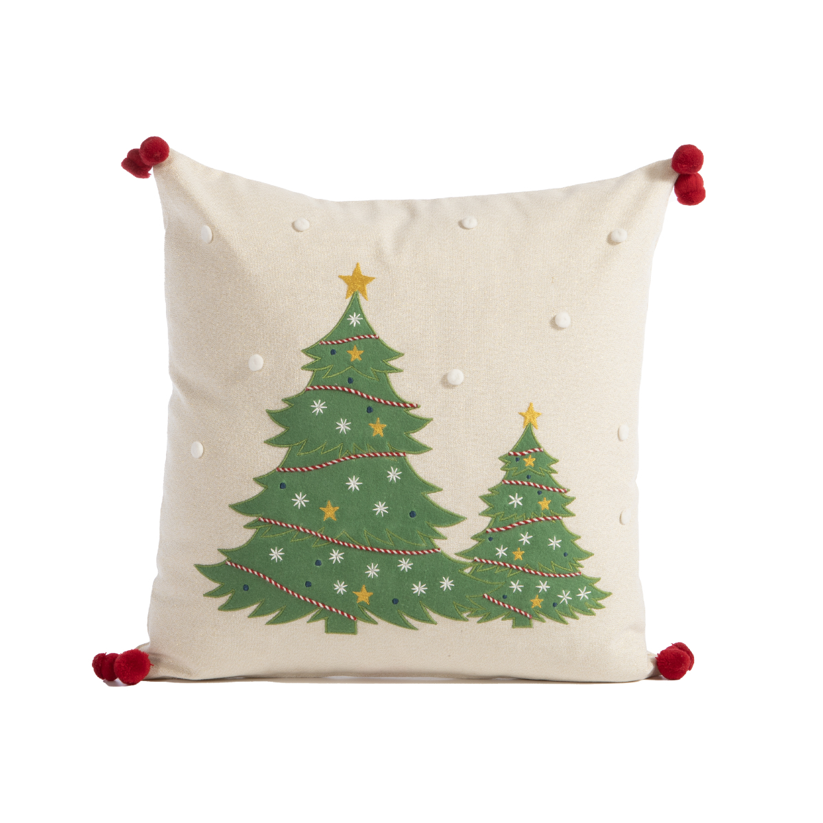 Χριστουγεννιάτικο Μαξιλάρι (45X45) Nef-Nef Homeware Happy Holiday Tree Χριστουγεννιάτικα Λευκά Είδη Spitishop