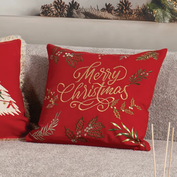 Χριστουγεννιάτικο Μαξιλάρι (45x45) Nef-Nef Homeware Christmas Deco Merry
