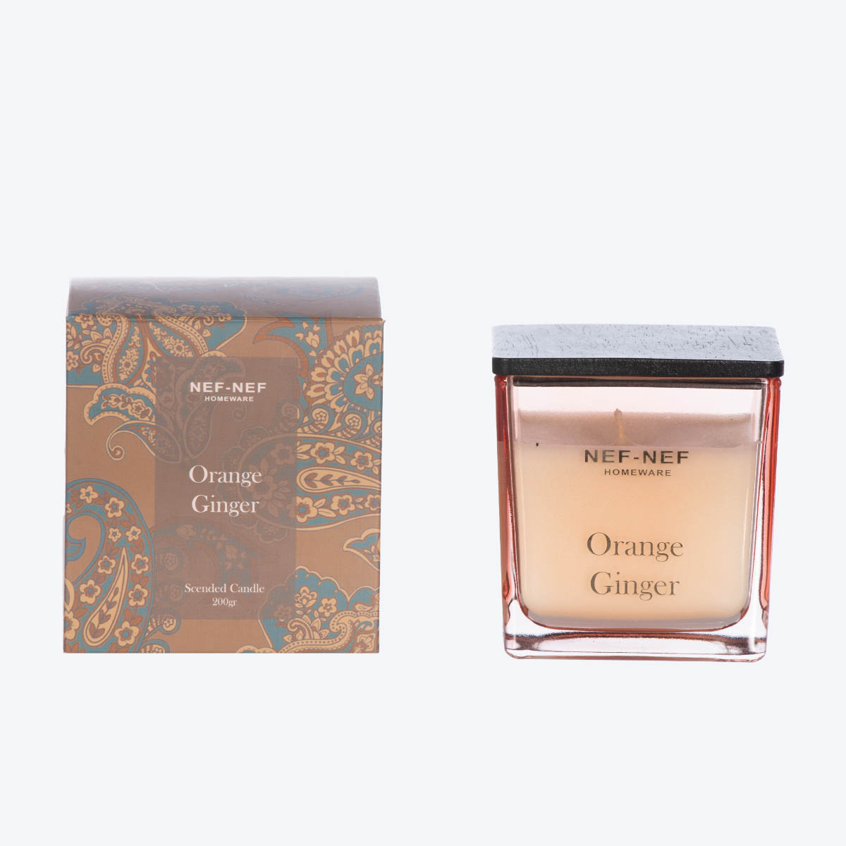 Κερί Αρωματικό 200Gr Nef-Nef Homeware Orange Ginger 617216 Διακόσμηση Αρωματικά Χώρου - Diffuser Κεριά Spitishop