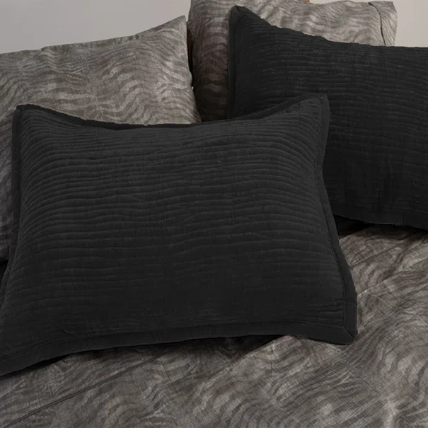 Ζεύγος Μαξιλαροθήκες (52x72) Nef-Nef Homeware Elements Brave Black