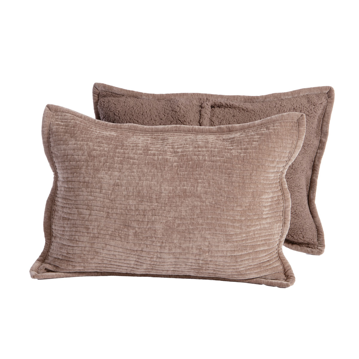 Ζεύγος Μαξιλαροθήκες (52X72) Nef-Nef Homeware Elements Brave Mocca Λευκά Είδη Κρεβατοκάμαρας Ύπνου Σετ Spitishop