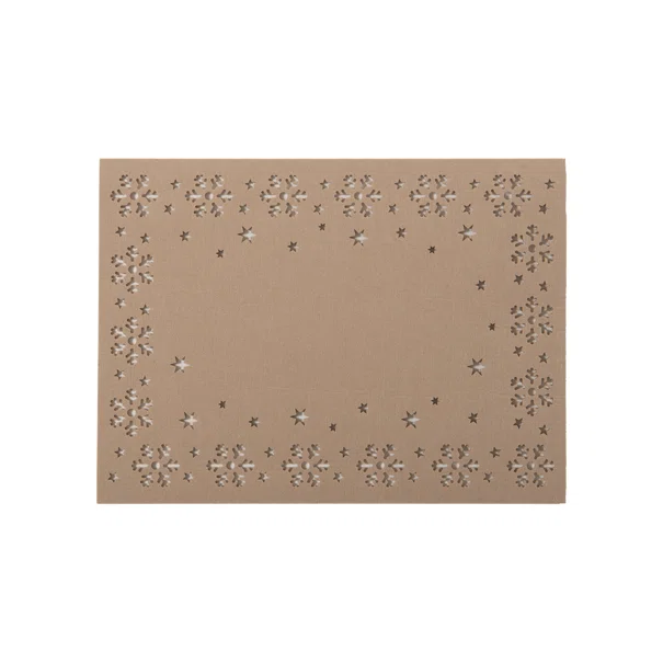 Χριστουγεννιάτικα Σουπλά (Σετ 2τμχ) Nef-Nef Homeware Snow Felt Beige