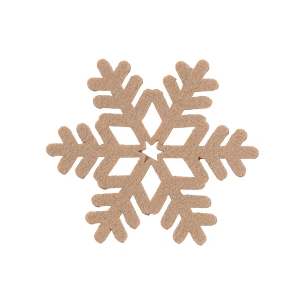 Χριστουγεννιάτικα Σουβέρ (Σετ 4τμχ) Nef-Nef Homeware Snow Felt Beige