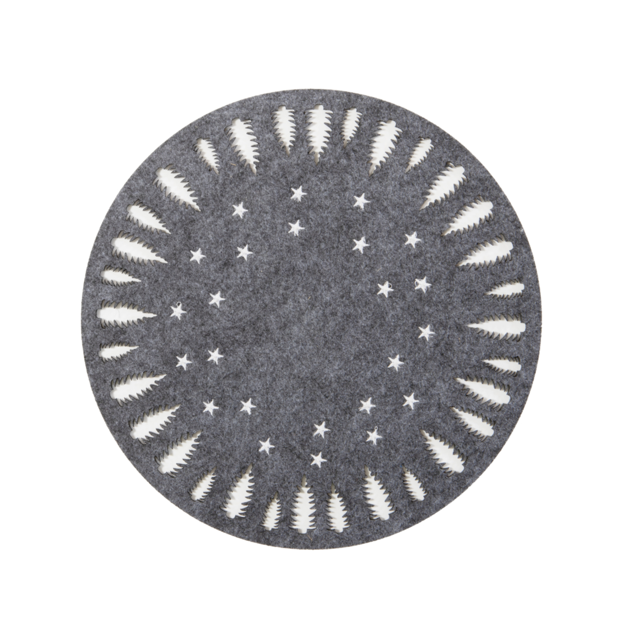 Χριστουγεννιάτικα Σουπλά (Σετ 2τμχ) Nef-Nef Homeware Snow Felt Grey