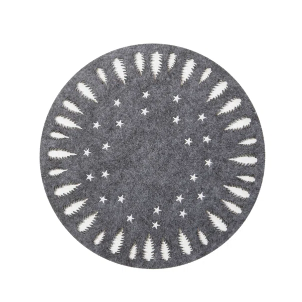 Χριστουγεννιάτικα Σουπλά (Σετ 2τμχ) Nef-Nef Homeware Snow Felt Grey