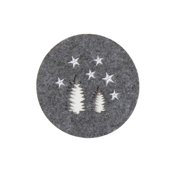 Χριστουγεννιάτικα Σουβέρ (Σετ 4τμχ) Nef-Nef Homeware Snow Felt Grey