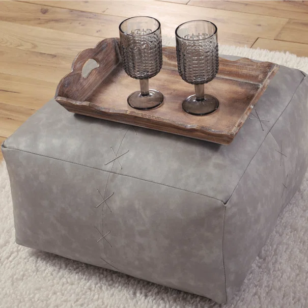 Πουφ (50x50x25) Nef-Nef Homeware Lethal Grey