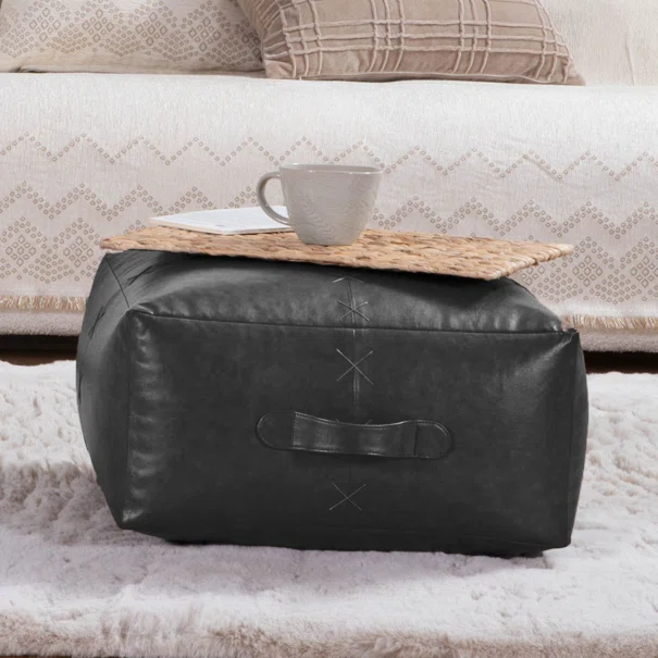 Πουφ (50x50x25) Nef-Nef Homeware Lethal Black