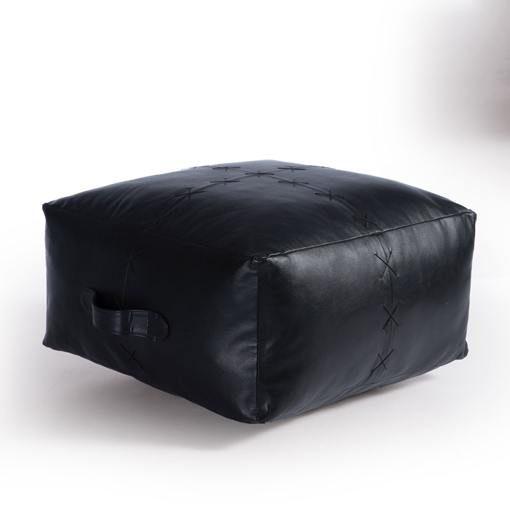 Πουφ (50X50X25) Nef-Nef Homeware Lethal Black Έπιπλα Σαλονιού Spitishop