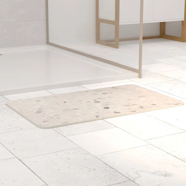 Υπεραπορροφητικό Πατάκι Μπάνιου (45x75) F-V Mat Beige Terrazo 202470A_4