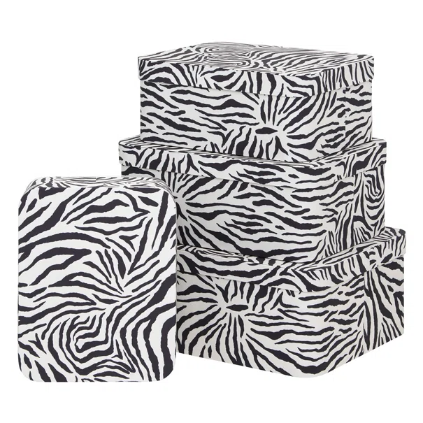 Κουτιά Αποθήκευσης (Σετ 4τμχ) F-V Polybox Zebra 209366