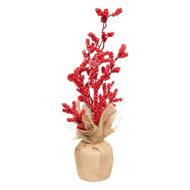 Τεχνητό Φυτό Σε Γλάστρα (Φ8x38) A-S Red Berry 208321A