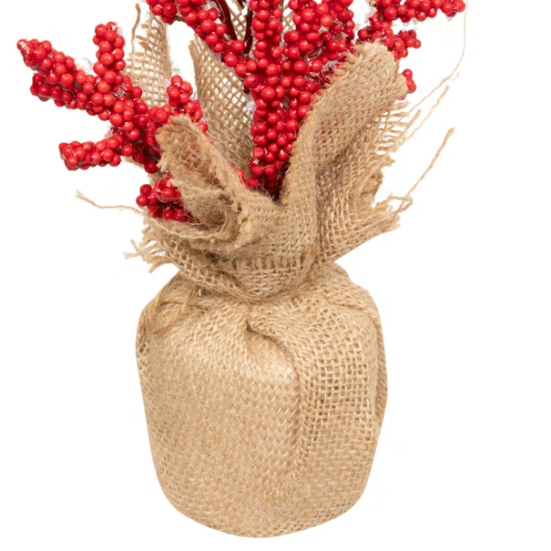 Τεχνητό Φυτό Σε Γλάστρα (Φ8x38) A-S Red Berry 208321A