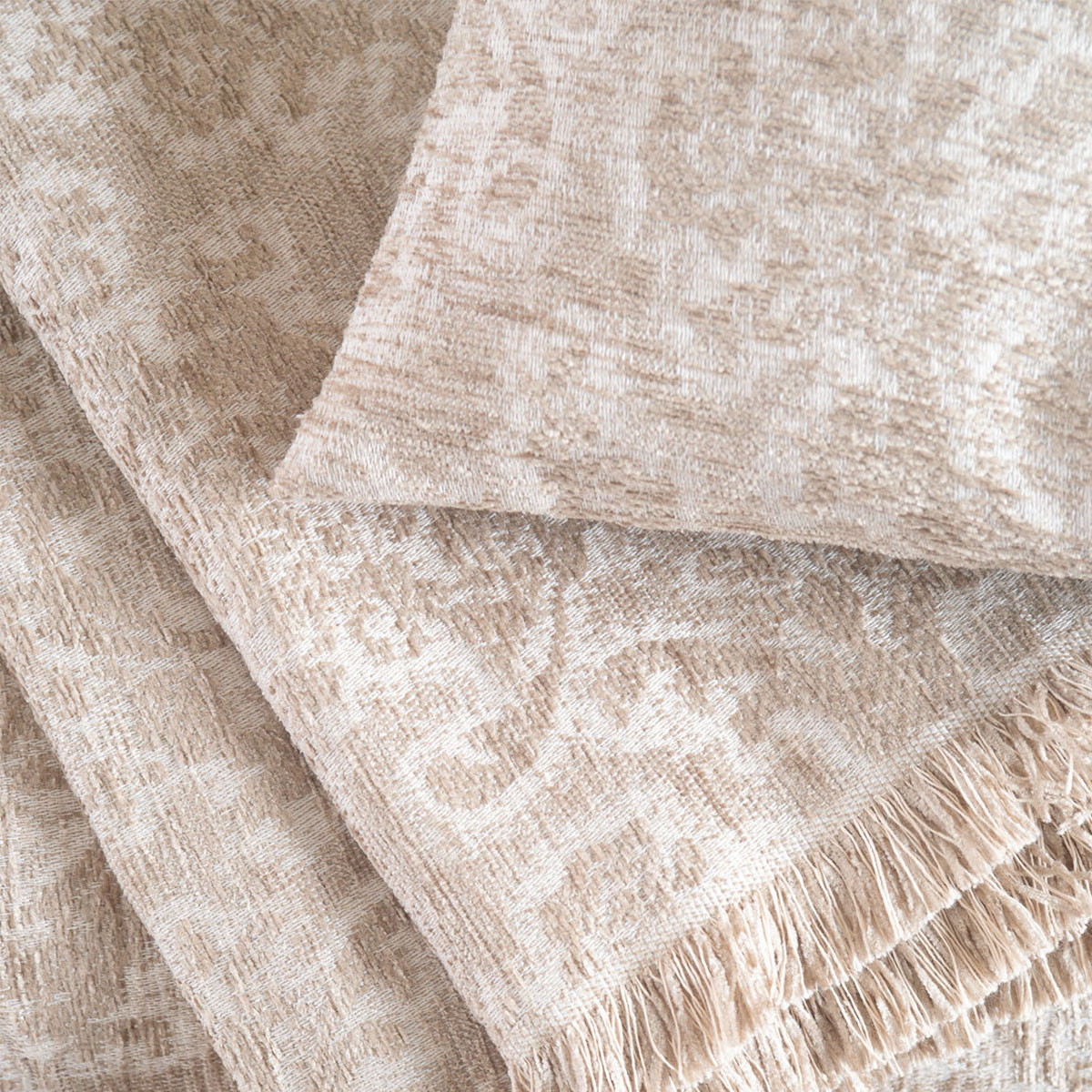 Διακοσμητική Μαξιλαροθήκη (40X40) Rythmos Bianco Beige Λευκά Είδη Σαλονιού Μαξιλάρια Διακοσμητικά Διακοσμητικές Μαξιλαροθήκες Spitishop