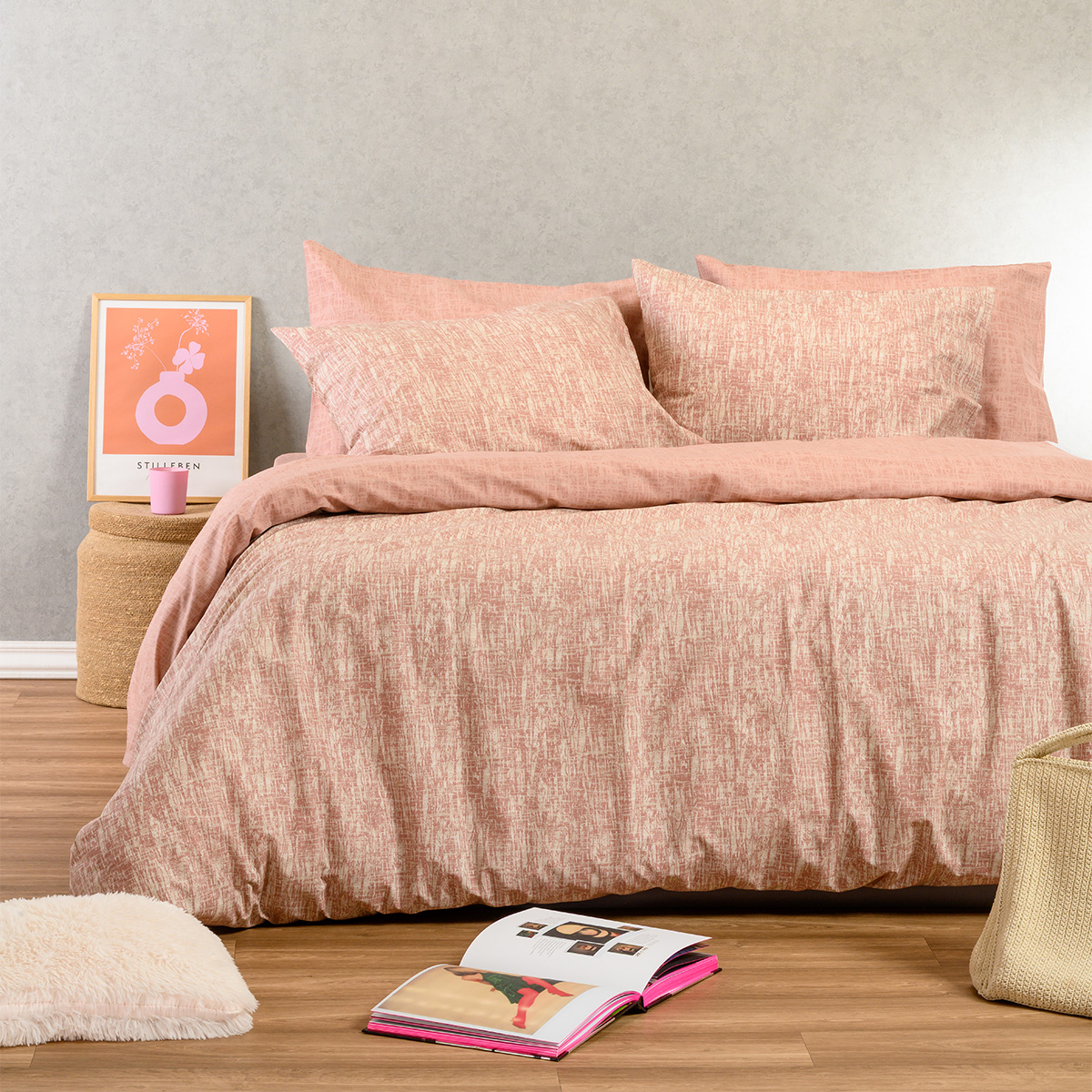 Σεντόνια King Size (Σετ) Melinen Ultra Line Milan Rose