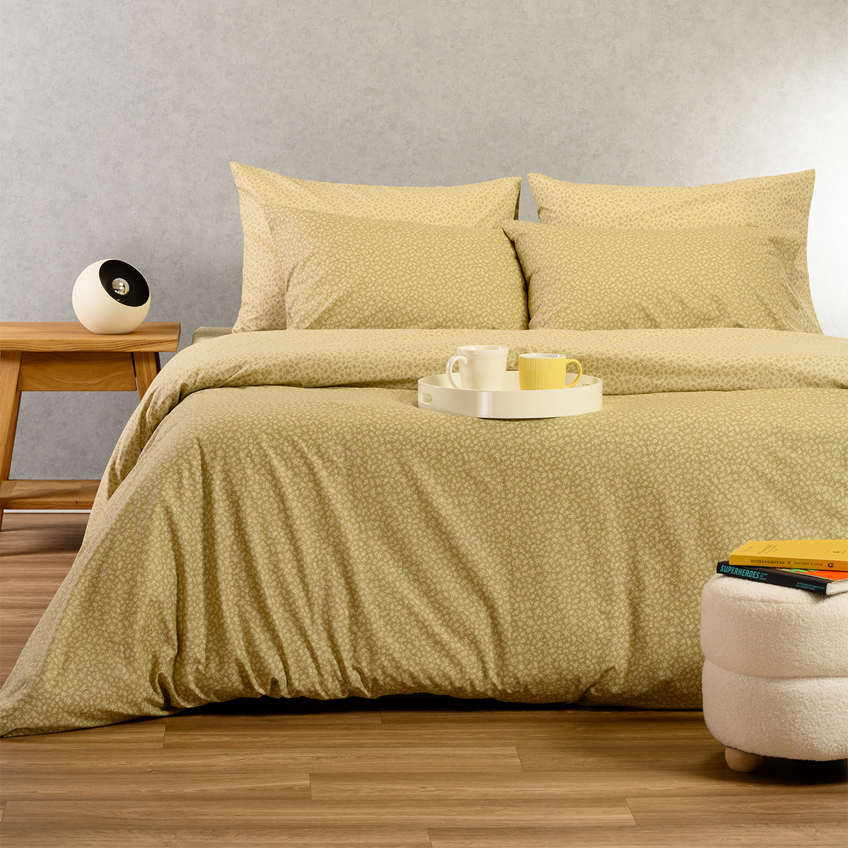 Σεντόνια Μονά (Σετ) Melinen Ultra Line Samuele Olive/Beige