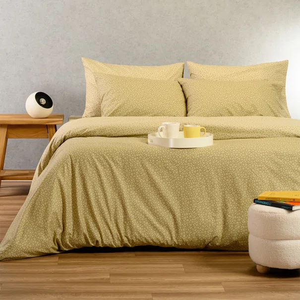 Σεντόνια Υπέρδιπλα (Σετ) Melinen Ultra Line Samuele Olive/Beige