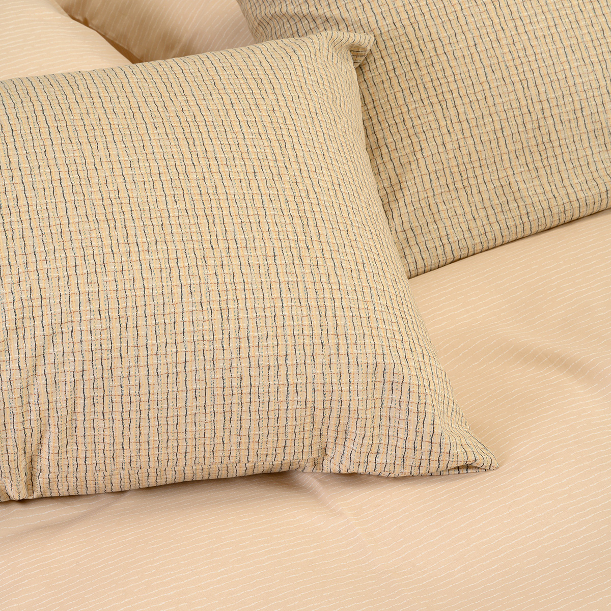 Σεντόνια Μονά (Σετ) Melinen Casual Line Davide Beige Λευκά Είδη Κρεβατοκάμαρας με Λάστιχο Spitishop