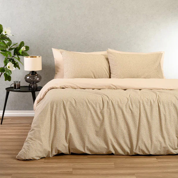 Παπλωματοθήκη Υπέρδιπλη (225x245) 2 Όψεων Melinen Casual Line Davide Beige