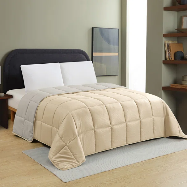 Πάπλωμα Υπέρδιπλο (220x240) 2 Όψεων Melinen Brooklyn Beige/Silver