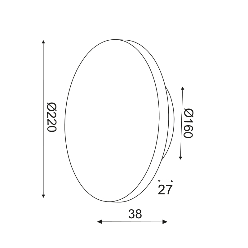 Απλίκα Τοίχου Led Aca Eclipse Zm1710Ledwt Terrazzo Φωτιστικά Οροφής Ξύλινα Spitishop