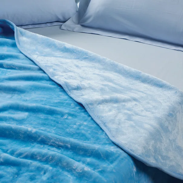 Κουβέρτα Βελουτέ Μονή (160x220) Das Home Velour 0291 Baby Blue