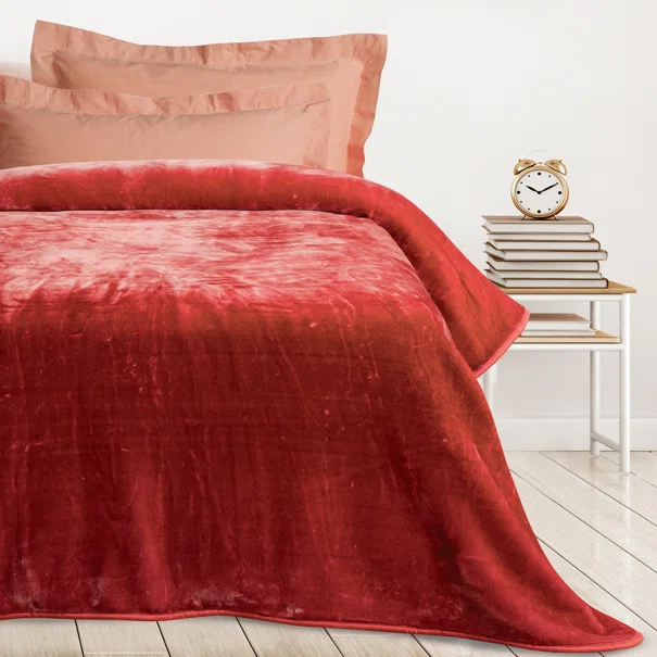 Κουβέρτα Βελουτέ Μονή (160x220) Das Home Velour 0295 Nude