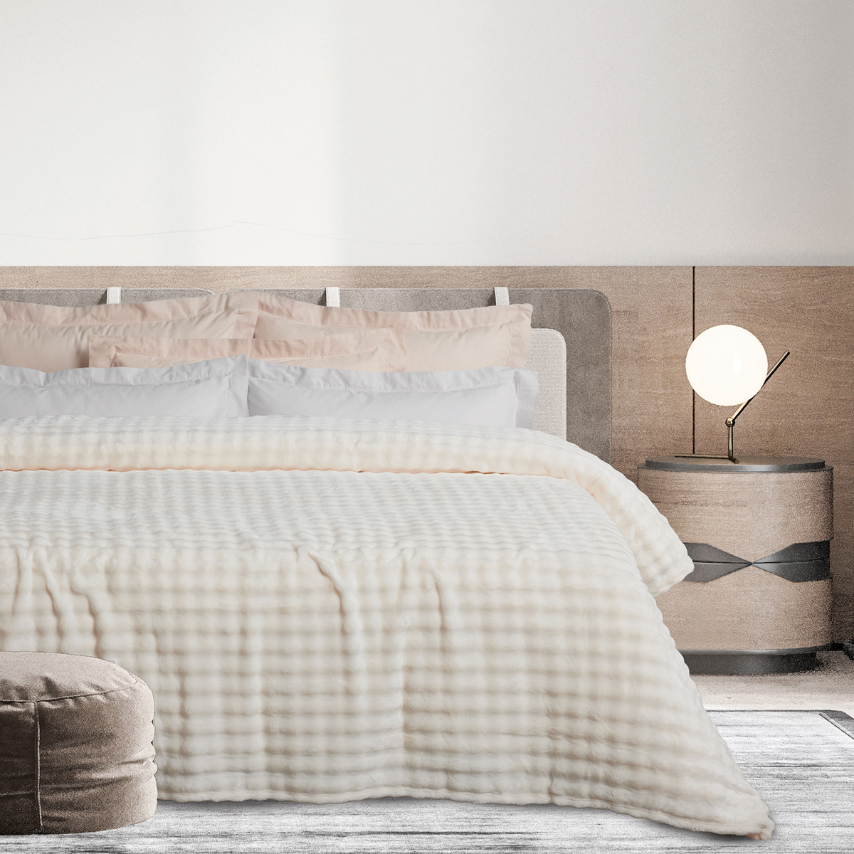 Κουβέρτα Fleece Μονή (160x220) Das Home 1369 Ivory