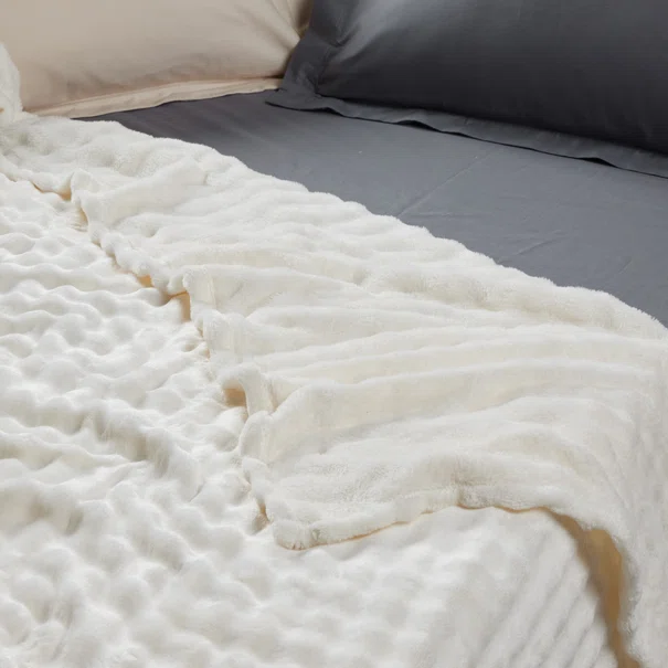Κουβέρτα Fleece Υπέρδιπλη (220x240) Das Home 1369 Ivory