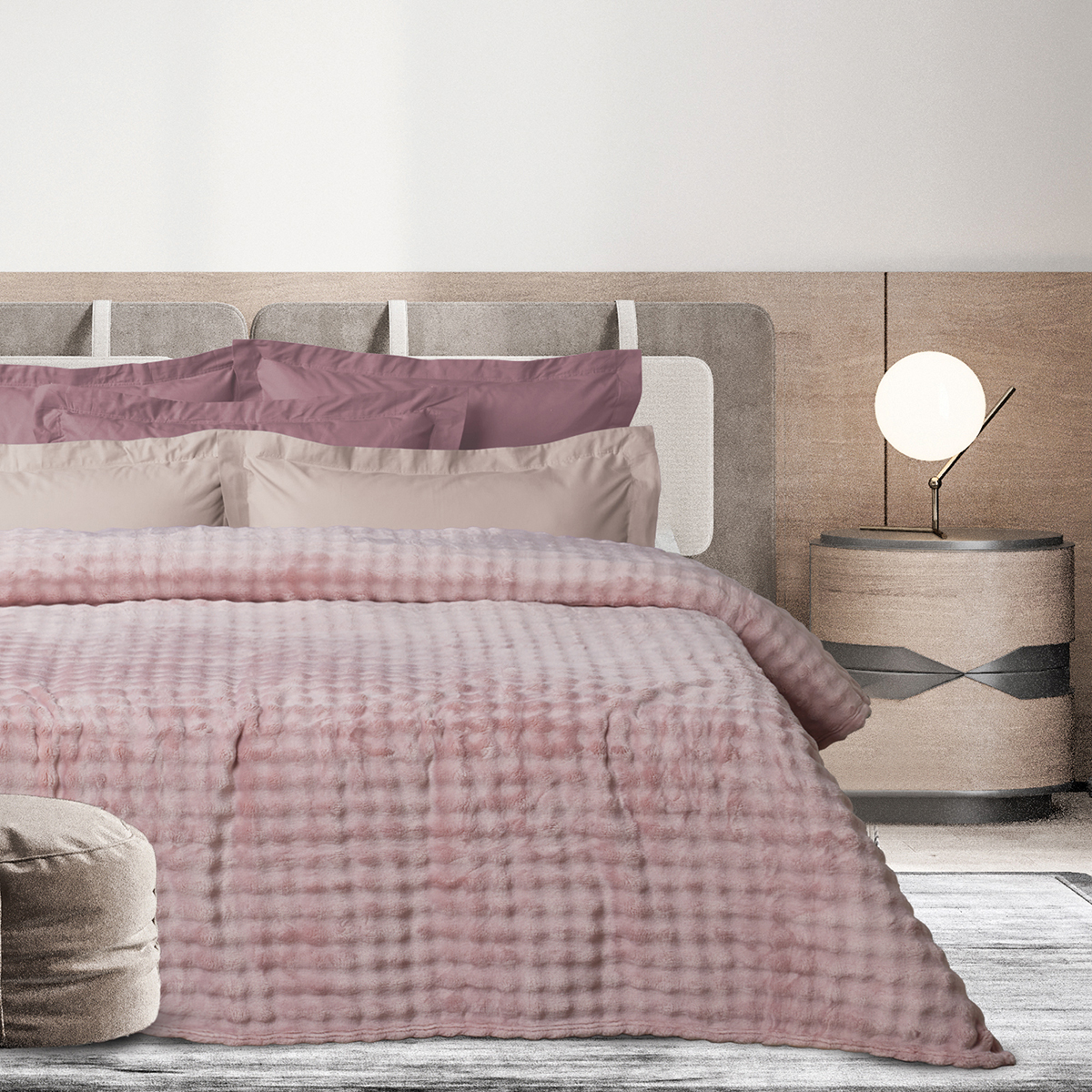 Κουβέρτα Fleece Μονή (160x220) Das Home 1372 Dusty Lilac