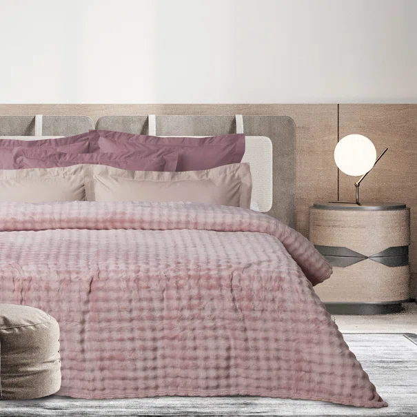 Κουβέρτα Fleece Υπέρδιπλη (220x240) Das Home 1372 Dusty Lilac
