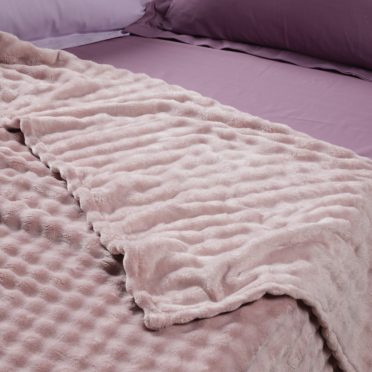 Κουβέρτα Fleece King Size (240X260) Das Home 1372 Dusty Lilac Λευκά Είδη Κρεβατοκάμαρας Κουβέρτες Υπέρδιπλες Spitishop