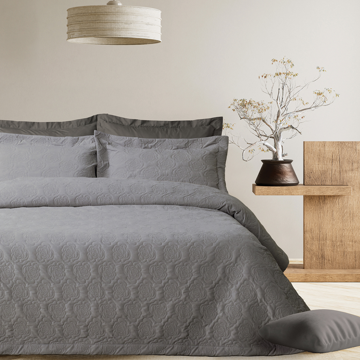 Κουβερτόριο King Size (240x250) Das Home 0287 Grey