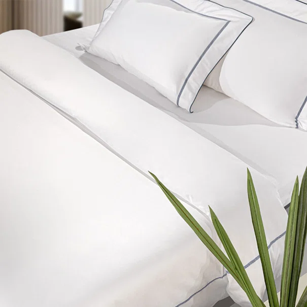 Σεντόνια King Size (Σετ) Guy Laroche Elite White - Marine