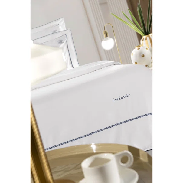 Σεντόνια King Size (Σετ) Guy Laroche Elite White - Marine