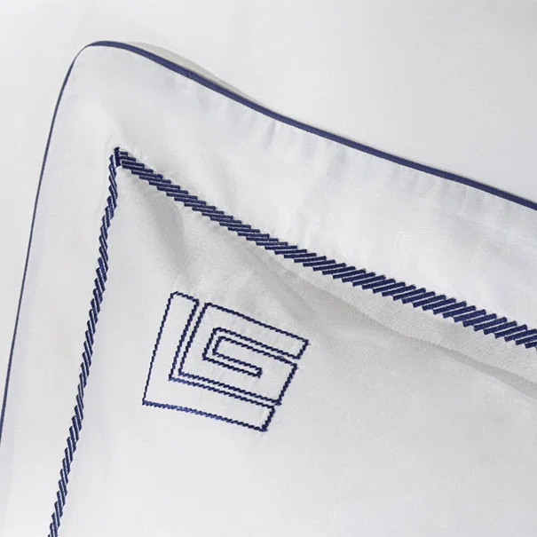 Σεντόνια King Size (Σετ) Guy Laroche Elite White - Marine