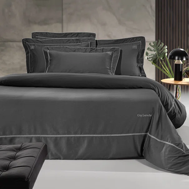 Σεντόνια King Size (Σετ) Guy Laroche Elite Anthracite - Silver