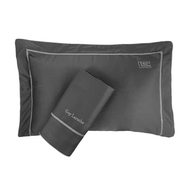 Σεντόνια King Size (Σετ) Guy Laroche Elite Anthracite - Silver
