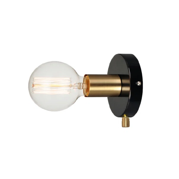 Απλίκα Τοίχου Aca Joy V36382BP Black/Brass
